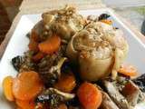 Paupiettes de veau aux champignons et carottes