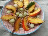 Salade de quinoa, nectarine, melon § basilic