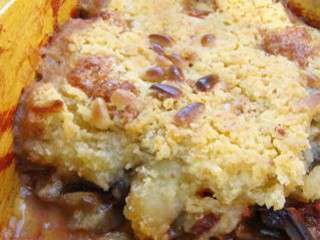 Crumble d'aubergine et mozzarella