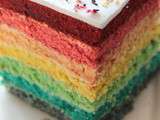 Rainbow cake ou gâteau arc-en-ciel
