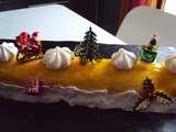 Bûche de Noël 2013 : mousse ananas-mangue coulis fruit de la passion