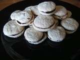 Doublons à la noix,ganache chocolat noir