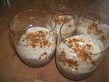 Verrine gourmande à la crème de marron - compotée clémentine flambée au rhum d'épices de noël aux spéculos