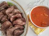 Langue de bœuf sauce tomate piquante