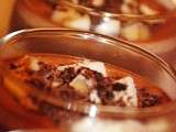 Verrine de crème Anglaise au Chocolat