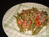 Poêlée d'haricots verts, quinoa et tomates ( recette Veggie )