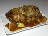 Rôti de dinde aux patates douces et aux pommes de terre au thym ( sac cuisson au four )