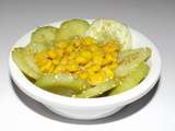 Salade de concombre et de maïs aux saveurs asiatiques