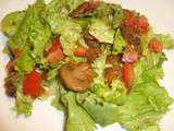 Salade verte aux champignons de Paris Vinaigrette Balsamique