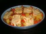 Tartiflette de pommes de terre, carottes et poireau