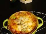 Cassolette de courgettes, oignon et tomates à l’estragon…gratinée à la mozzarella