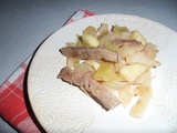 Chou braisé aux pommes de terre et au foie de veau