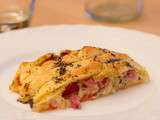 Feuilleté tressé tomates, mozza et jambon