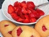 Petites madeleines aux fraises