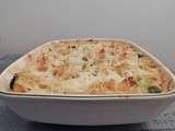 Marathon, jour 11 : Gratin de Pâtes au Saumon et à la Courgette