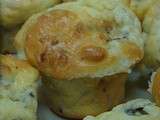 Muffins roquefort, pignons et... La ptite touche sucrée
