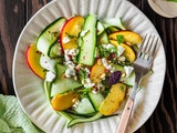 Salade de courgettes, nectarines et chèvre frais