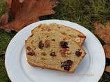 Cake d'automne : cake noisettes, raisins et cranberries