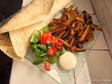 Kebab de Poulet mariné et Frites maison épicées au four