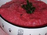 Purée de 4 légumes racines (panais, pommes de terre, navets et betterave)