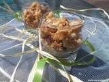 Crumble poire-chocolat au lait