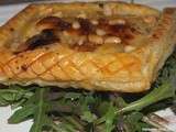 Feuilletés au chèvre et sa salade croquante
