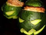Courgettes farcies d'Halloween