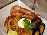 Paella poulet et fruits de mer