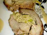 Rôti de veau farci aux pignons et aux pistaches