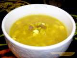 Soupe de riz aux oeufs et foie de volaille