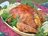 Poulet rôti farci au couscous