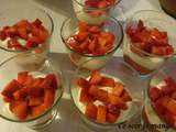 Verrines fraises mascarpone et biscuits