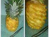 Ananas roti au rhum