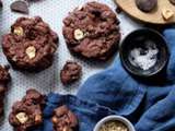 Cookies au chocolat, noisettes et fleur de sel