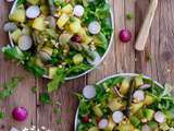 Salade de pomme de terre, asperges et noisettes