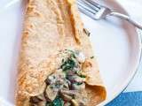 Crêpes salées aux champignons