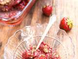 Croustade aux fraises et à la rhubarbe