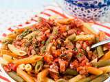 Pâtes au pancetta et aux tomates