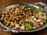 Pois chiches aux épices et salade fraîche