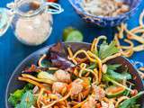 Salade asiatique de poulet au sésame et amandes