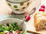 Salade de haricots noirs, kale et radis