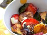 Salade de quinoa aux fraises et bananes plantain