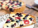 Tarte au fromage cottage et au petits fruits