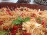 Salade tiède de langouste aux vermicelles de riz