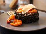 Risotto nero aux crevettes & poivron |