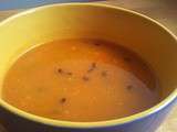 Soupe de courge butternut et lentilles