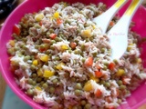 Salade de riz en couleur au thon