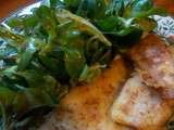 Filet de Carrelets croquants et sa salade de mâches