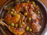 Cuisses de poulet mijotées à la sauce tomate (hunter’s chicken stew)