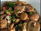 Poêlée de champignons et marrons au vin blanc